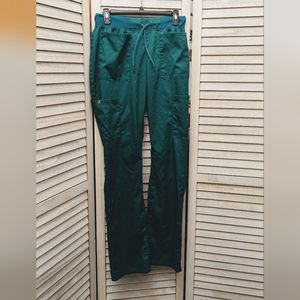 Jaanuu Drawstring 6 Pocket Scrub Pant Hunter Green
